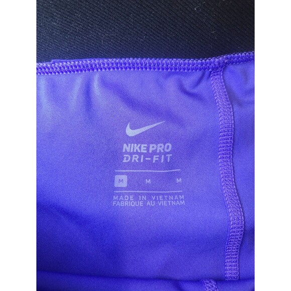 Nike Pro Womens Medium Dri Fit Leggings Purple Athletic - Picture 5 of 13